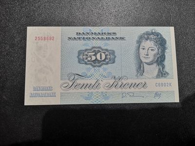 《外钞收藏家》第一百六十九期拍卖（本期65件） - 丹麦动物版50克朗 全新 边上有轻微受潮 