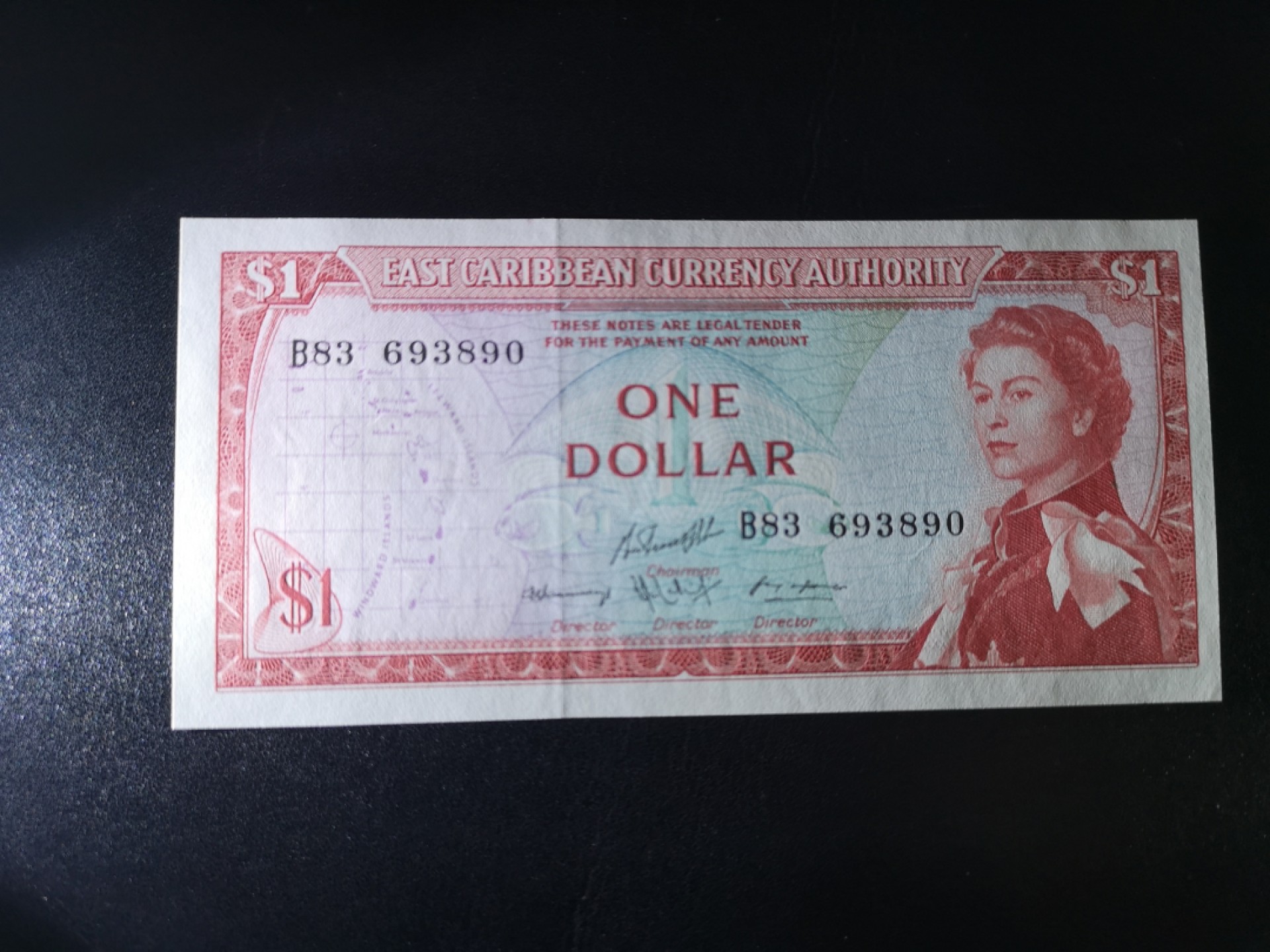 《外钞收藏家》第一百六十九期拍卖（本期65件） 东加勒比1刀 女王 全新UNC 无47