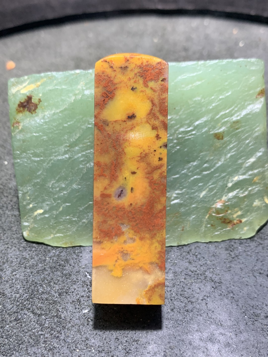 老挝朱砂红花冻章料一方
