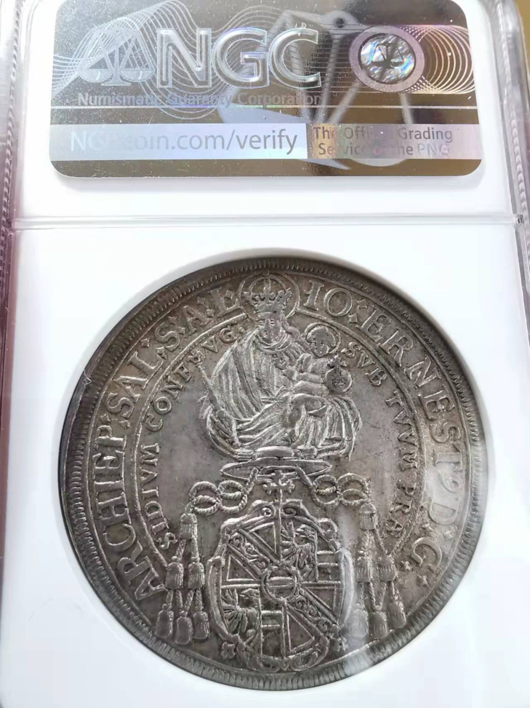 欧罗巴与亚细亚的春天奏鸣曲—凡希社世界钱币微拍第一百九十期 荐！1694萨尔茨堡主教区圣鲁伯特泰勒大银NGC-MS62紫罗兰包浆！