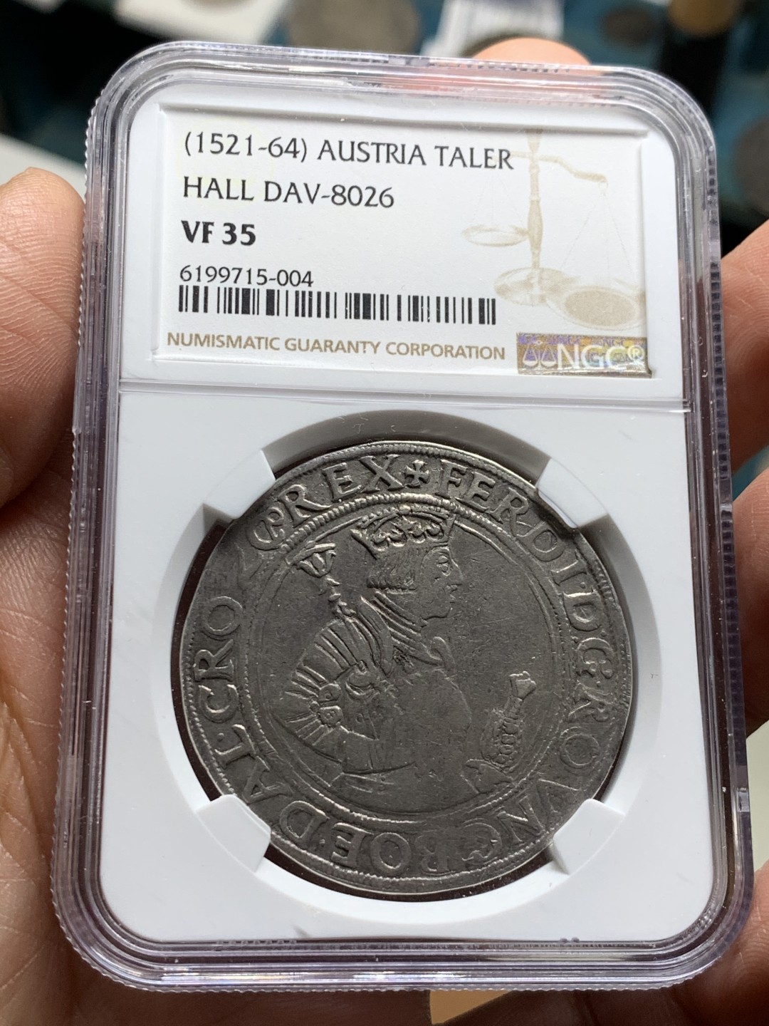 《竞宝斋》第36场-本周日 （全场顺丰包邮） NGC VF35 神圣罗马帝国 哈布斯堡   1521-1564年 斐迪南一世 泰勒大银币