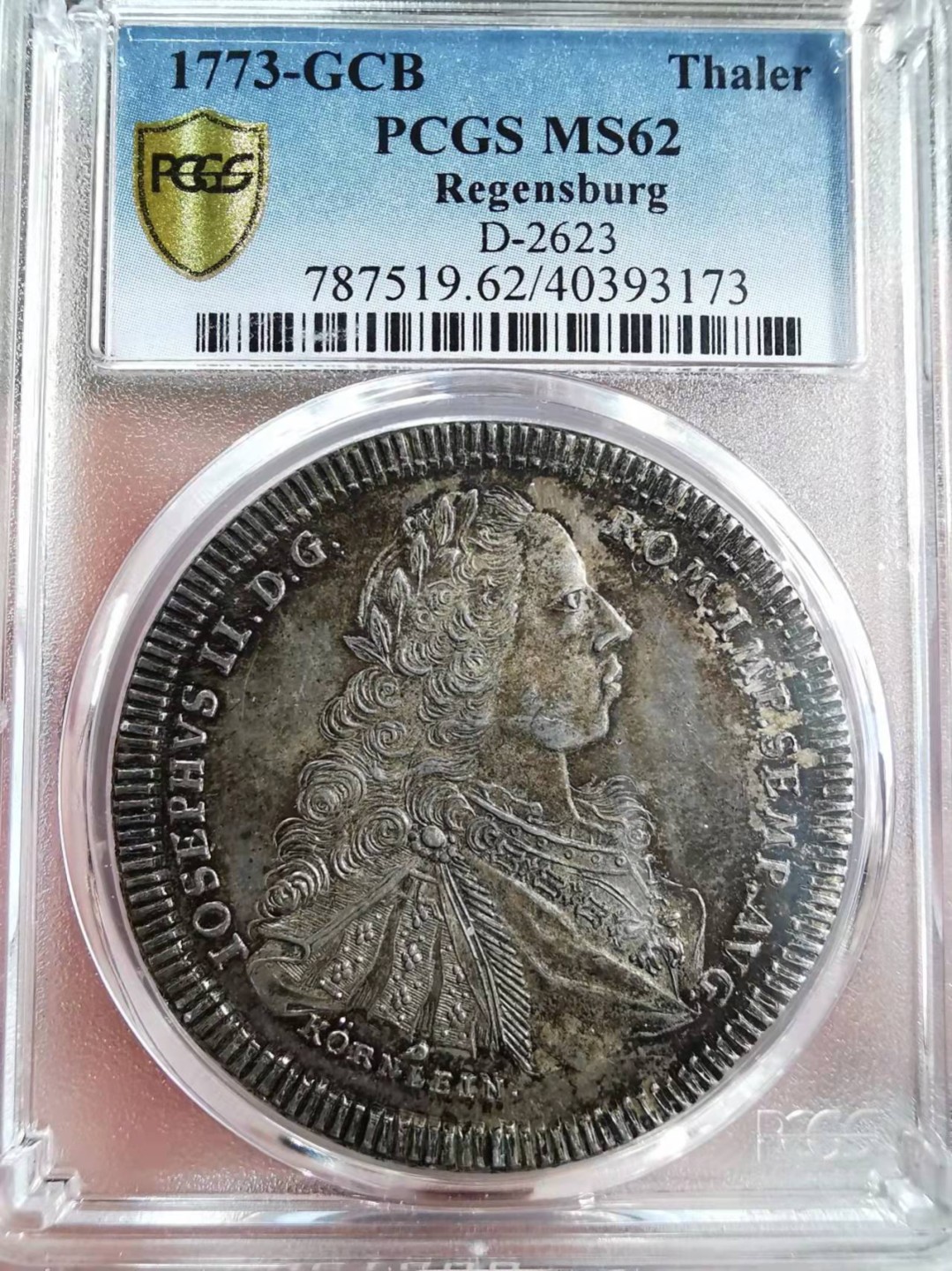 欧罗巴与亚细亚的春天奏鸣曲—凡希社世界钱币微拍第一百九十期 荐！1773雷根斯堡约瑟夫二世泰勒大银PCGS-MS62黑彩顶级品！