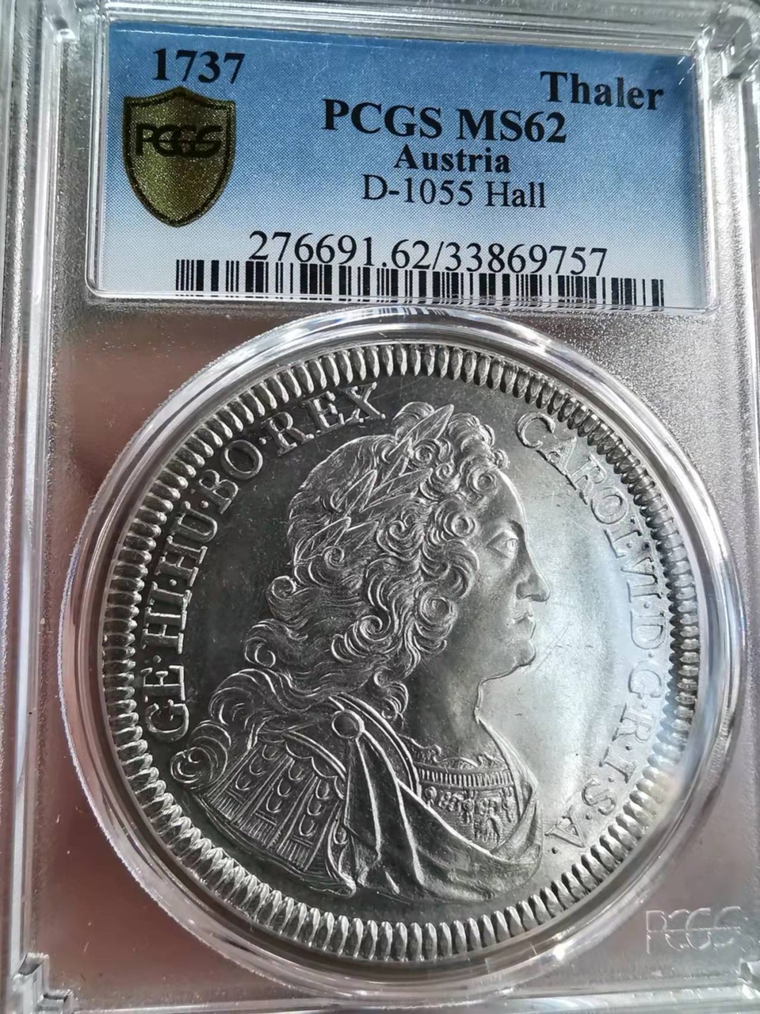 欧罗巴与亚细亚的春天奏鸣曲—凡希社世界钱币微拍第一百九十期 荐！1737神罗总庭 卡尔六世泰勒大银PCGS-MS62细节出色！