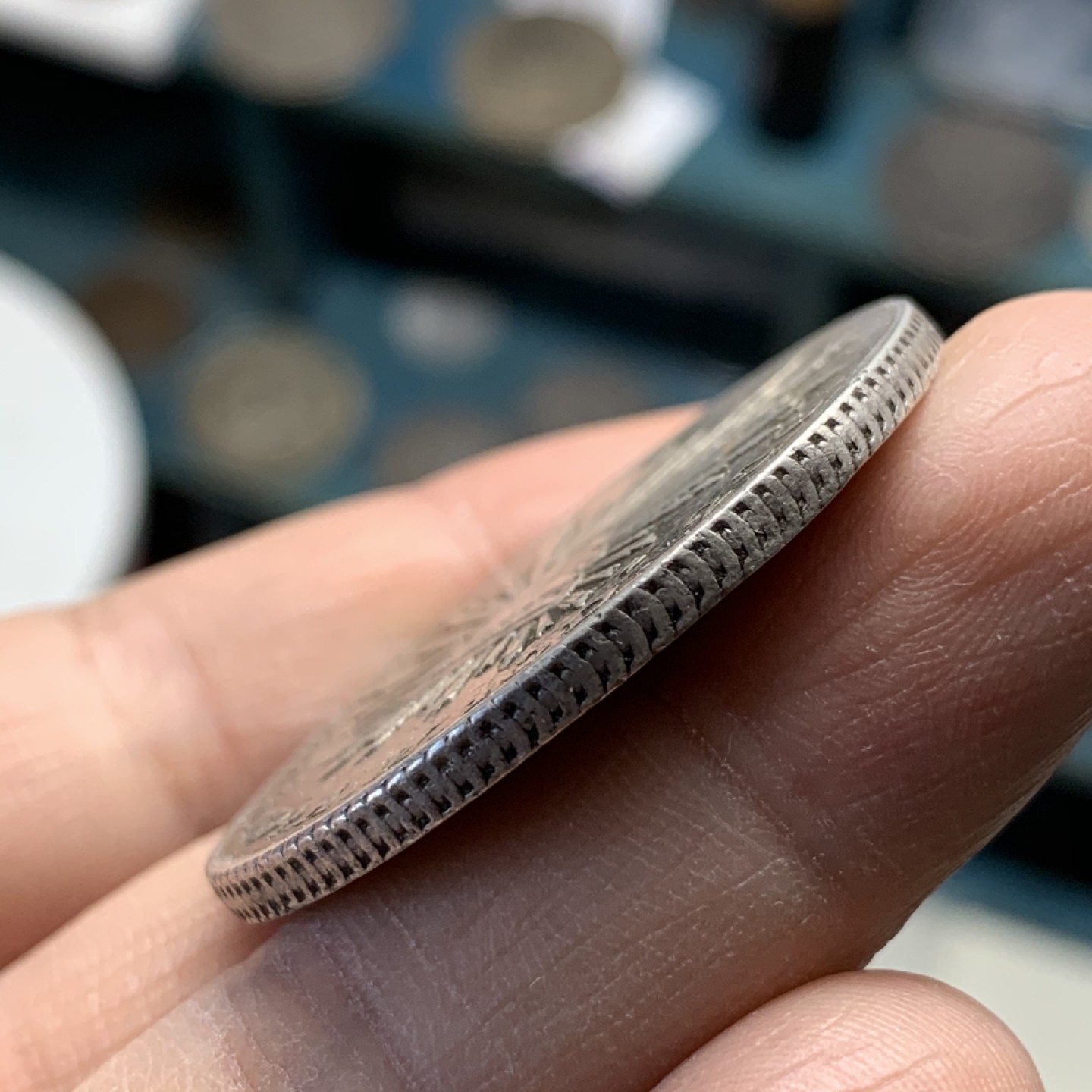 《竞宝斋》第37场-周日 首场自动拍卖 2件或者满200包顺丰 墨西哥1894年Mo 花边鹰洋8R 好品原味 大银币