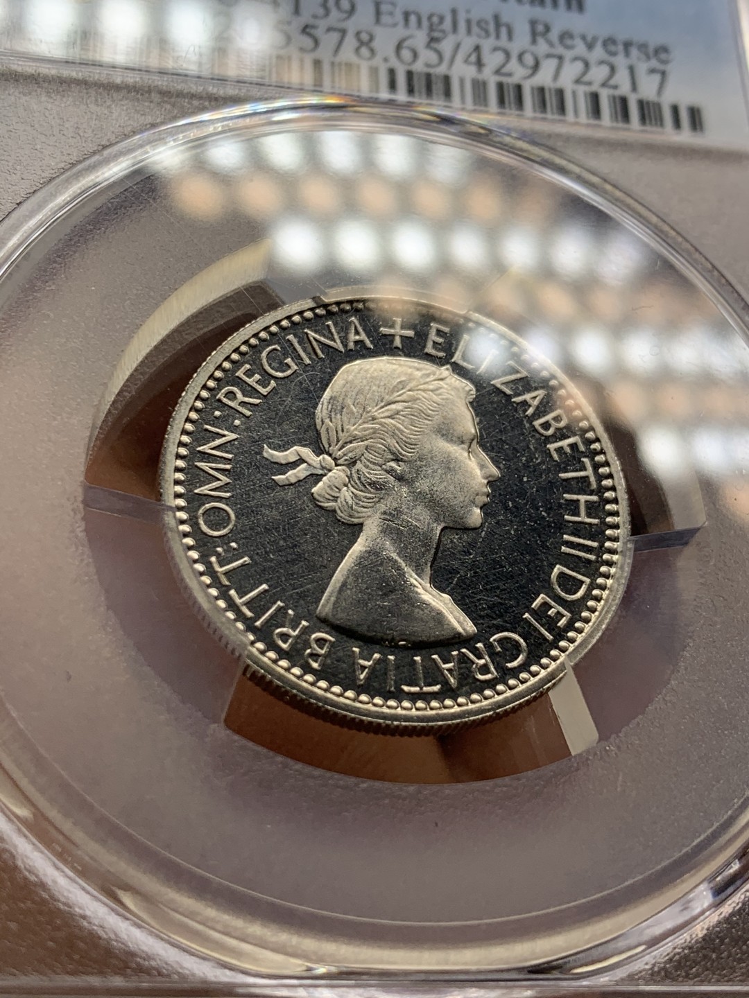 《竞宝斋》第36场-本周日 （全场顺丰包邮） pcgs-PR65 1953年英国精制先令 年轻伊伊 精制镜面好状态 女王老矣未来潜力股