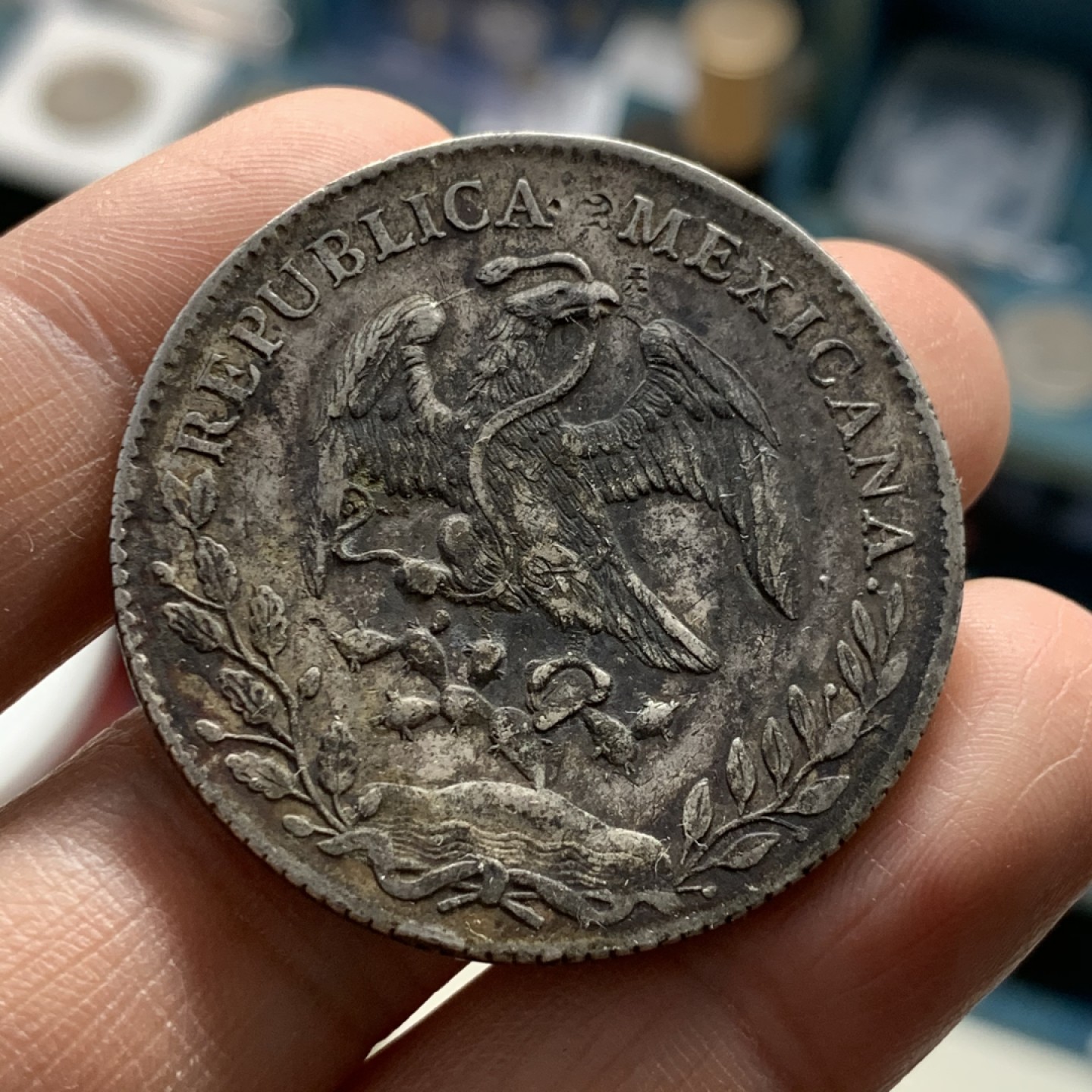 《竞宝斋》第37场-周日 首场自动拍卖 2件或者满200包顺丰 墨西哥1893年Zs 花边鹰洋8R 大银币 老包浆一流的味道