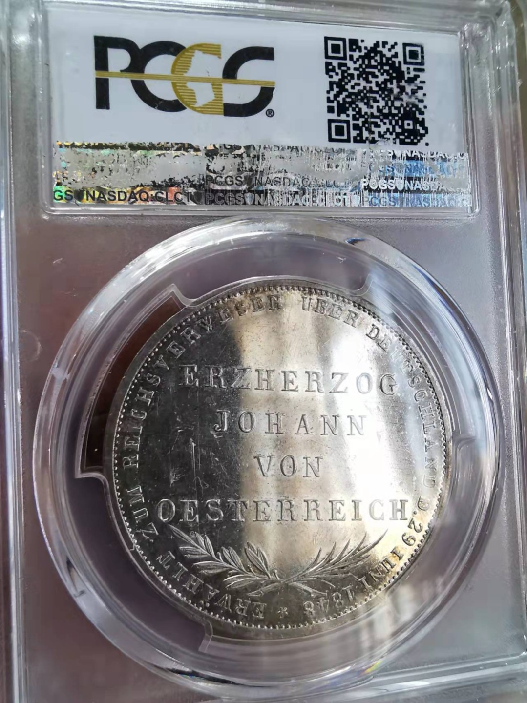 欧罗巴与亚细亚的春天奏鸣曲—凡希社世界钱币微拍第一百九十期 荐！1848法兰克福双头鹰2盾精铸PCGS-PR64