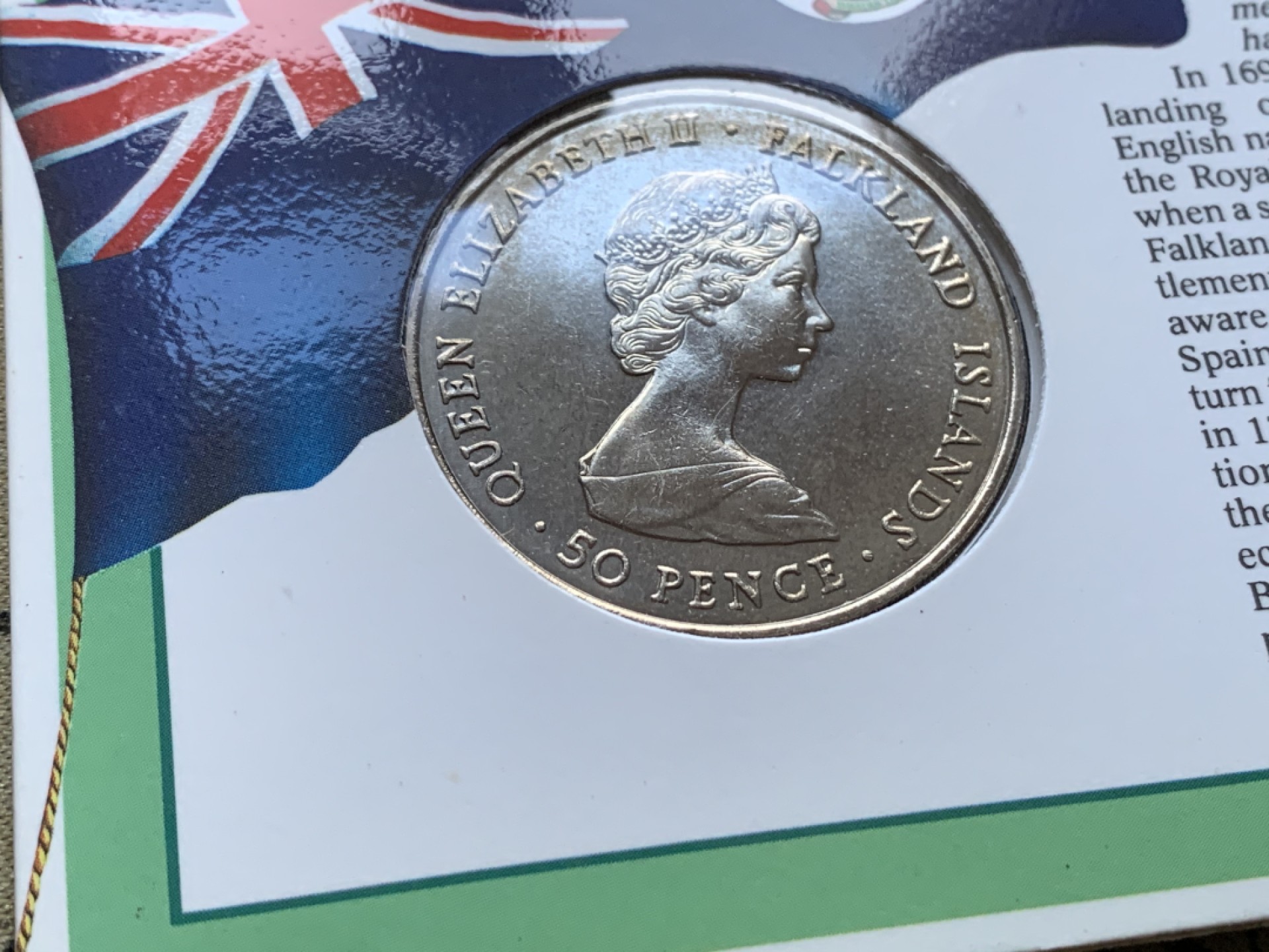 《竞宝斋》第37场-周日 首场自动拍卖 2件或者满200包顺丰 原封装 福克兰群岛 1983年 150周年纪念 大克朗型 镍币