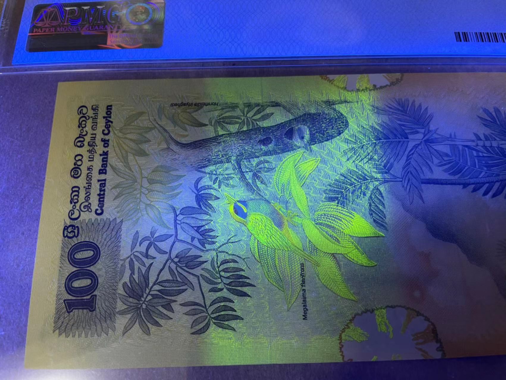 Chase Auction（得物拍卖）第3期 - - 中外纸币、硬币、银币联拍 1979年锡兰（斯里兰卡）100卢比，PMG58，稀少补号难得，无47，大金鸟！全新裸币评级！