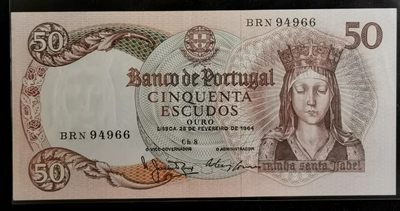 大众收藏 - 葡萄牙1964年纸钞UNC-