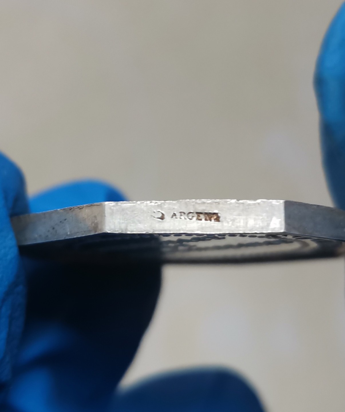 瓶子🏺第28期拍卖会 法国1900年左右农业部JETON银质八角（unc淡金色）