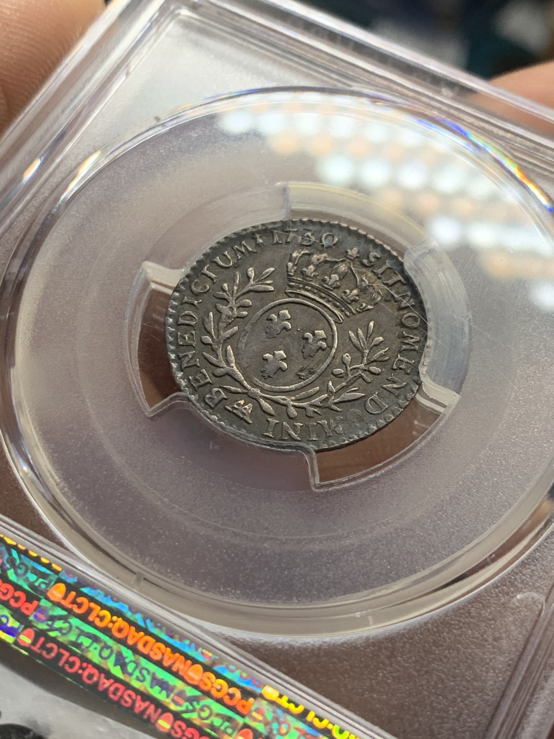 《竞宝斋》第37场-周日 首场自动拍卖 2件或者满200包顺丰 PCGS XF45 稀少 黑彩包浆 法国1730AA 路易十五小孩头 1/10埃居银币