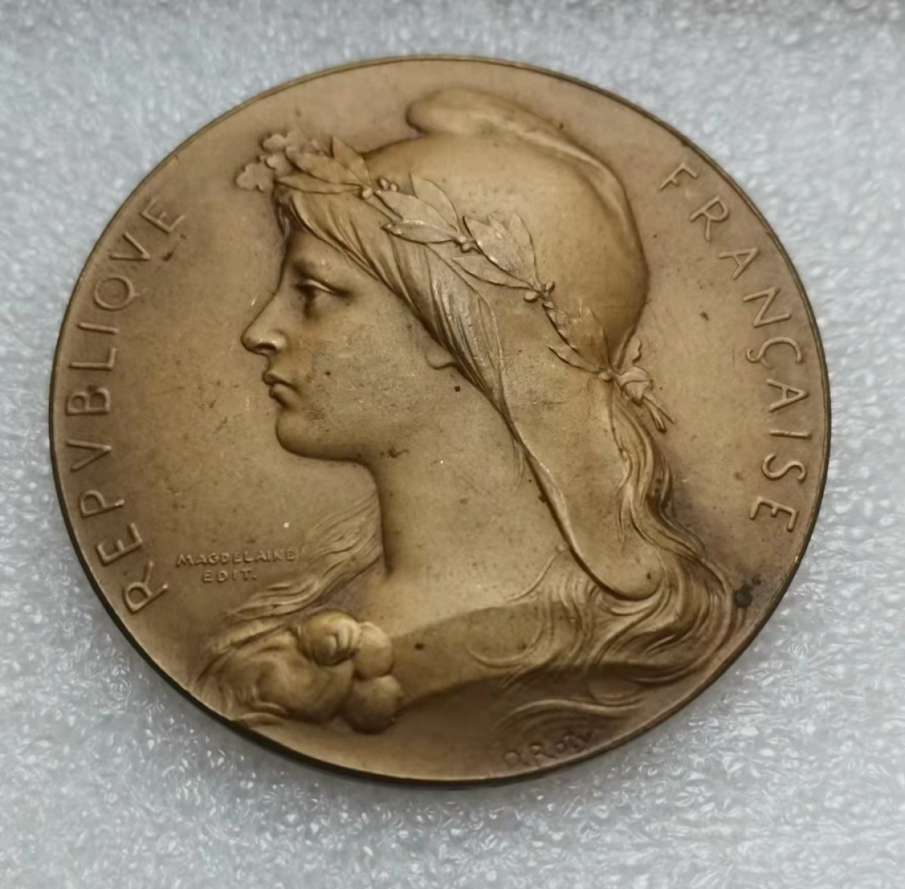 瓶子🏺第28期拍卖会 法国20世纪农业部铜章（罗蒂版玛丽安娜）