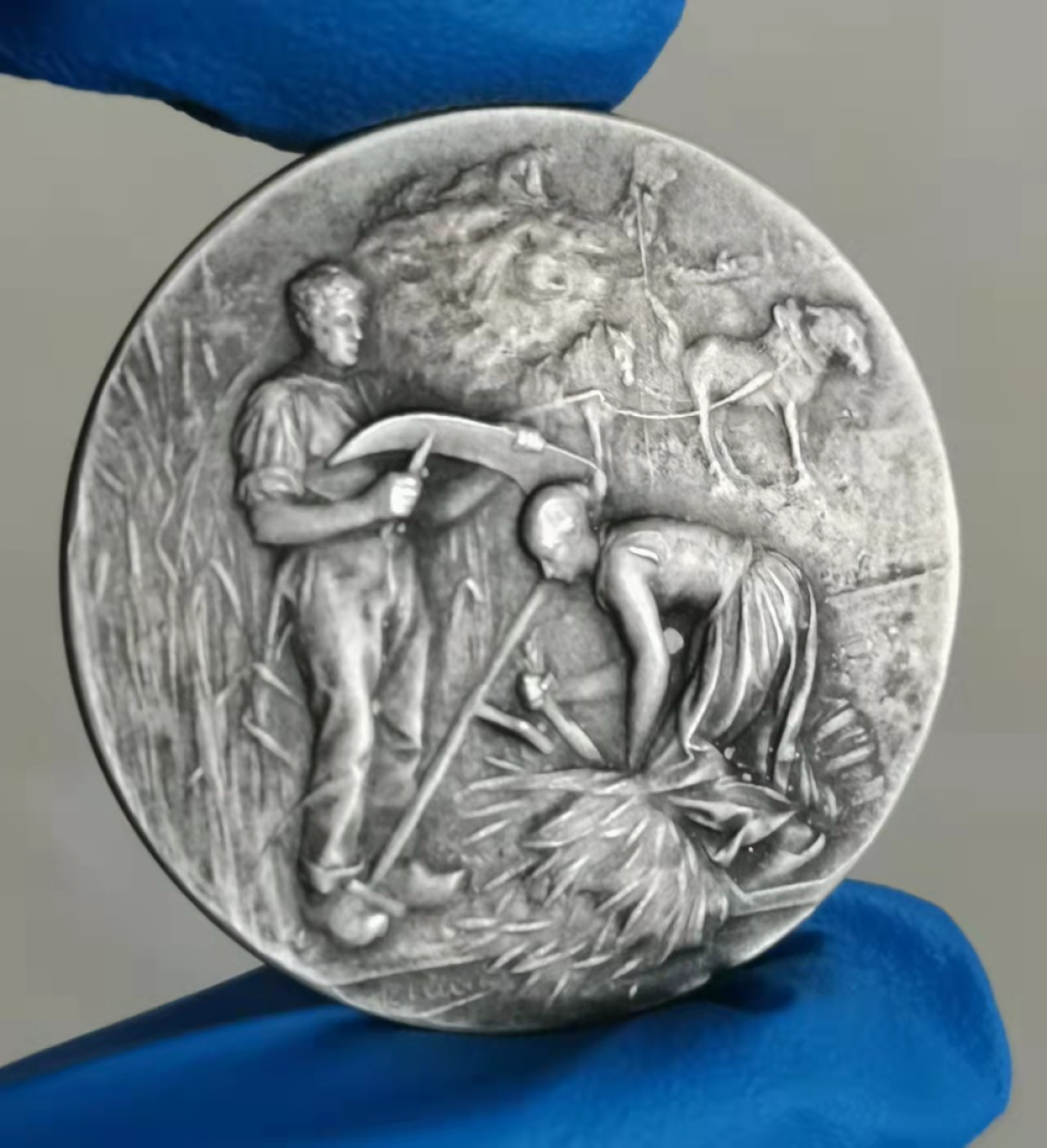 瓶子🏺第28期拍卖会 法国20世纪初期农业部银章（unc好品）