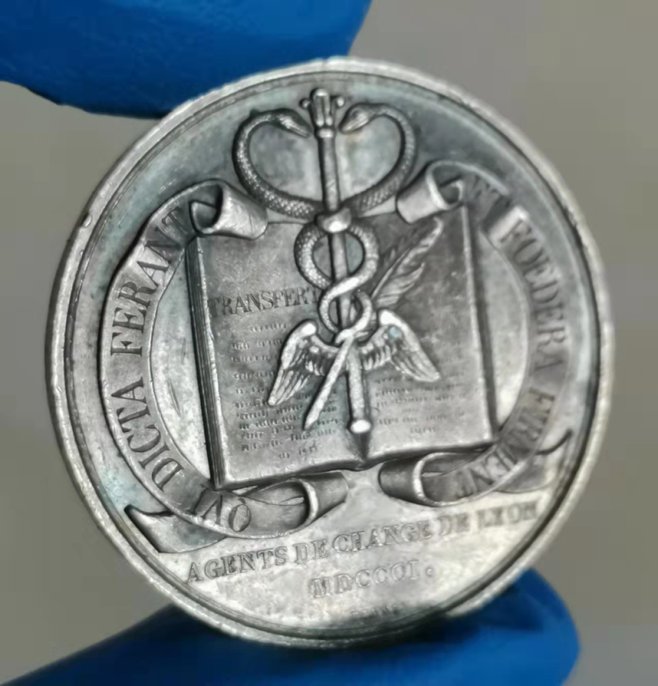 瓶子🏺第28期拍卖会 法国1801年里昂城市商业银章（五彩品）