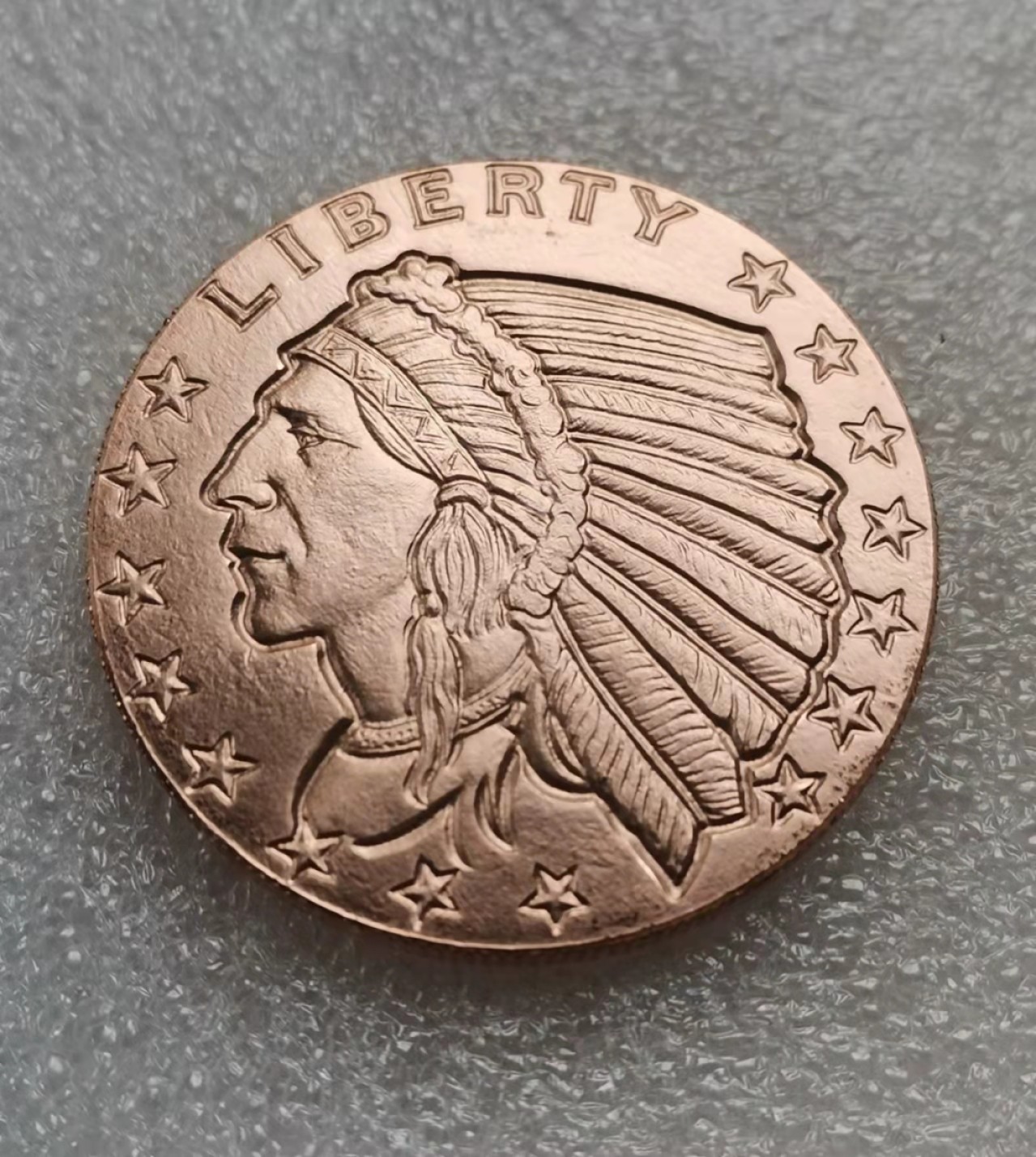 瓶子🏺第28期拍卖会 美国20世纪仿印第安金币铜章