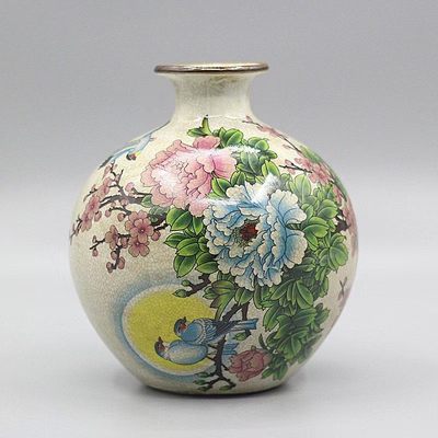 大清乾隆粉彩富贵牡丹苹果樽古玩收藏古瓷器家居摆件景德镇陶瓷 - 大清乾隆粉彩富贵牡丹苹果樽古玩收藏古瓷器家居摆件景德镇陶瓷