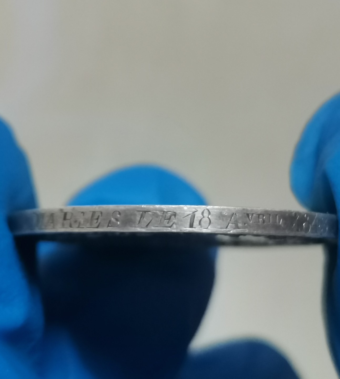 瓶子🏺第28期拍卖会 法国1858年结婚纪念银章（淡金色）