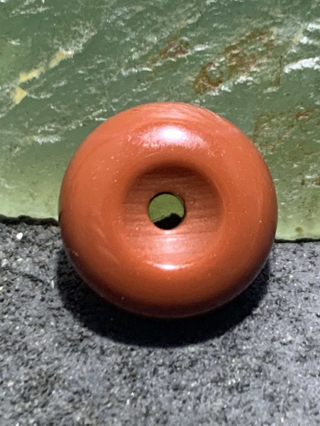 精美南红玛瑙柿子红小平安扣一个，