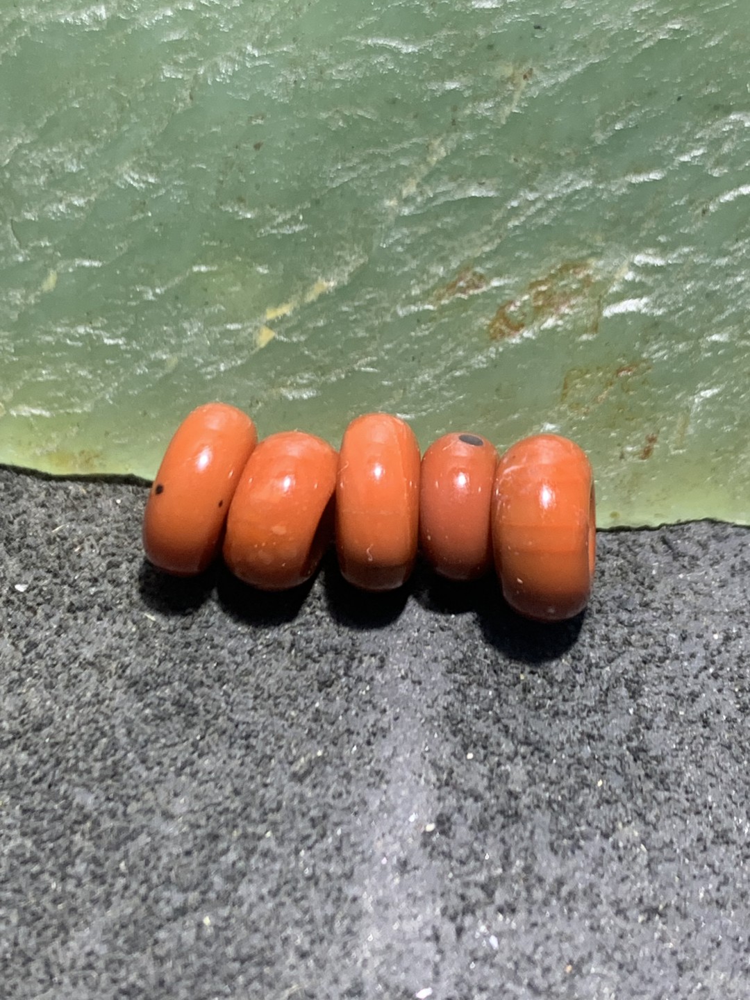 南红玛瑙迷你小通货平安扣一组，