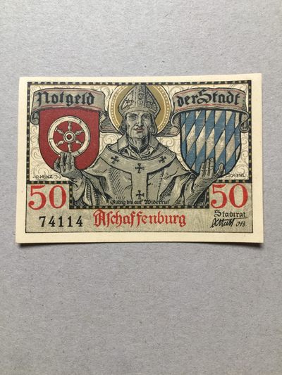 【牧君集藏】第2期拍卖—德国紧急货币专场 德国紧急货币 50芬尼 纸币 74114