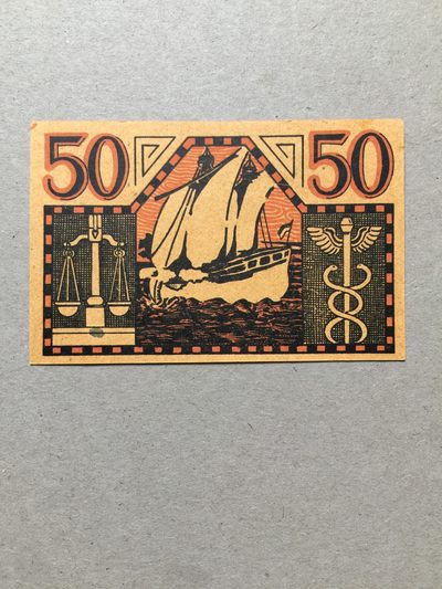 【牧君集藏】第2期拍卖—德国紧急货币专场 德国紧急货币 50芬尼 外国纸币