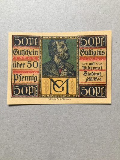 【牧君集藏】第2期拍卖—德国紧急货币专场 德国紧急货币 1920年 50芬尼 040822