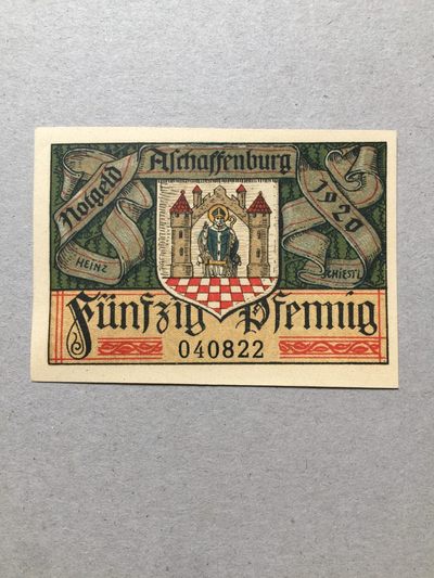 【牧君集藏】第2期拍卖—德国紧急货币专场 德国紧急货币 1920年 50芬尼 040822