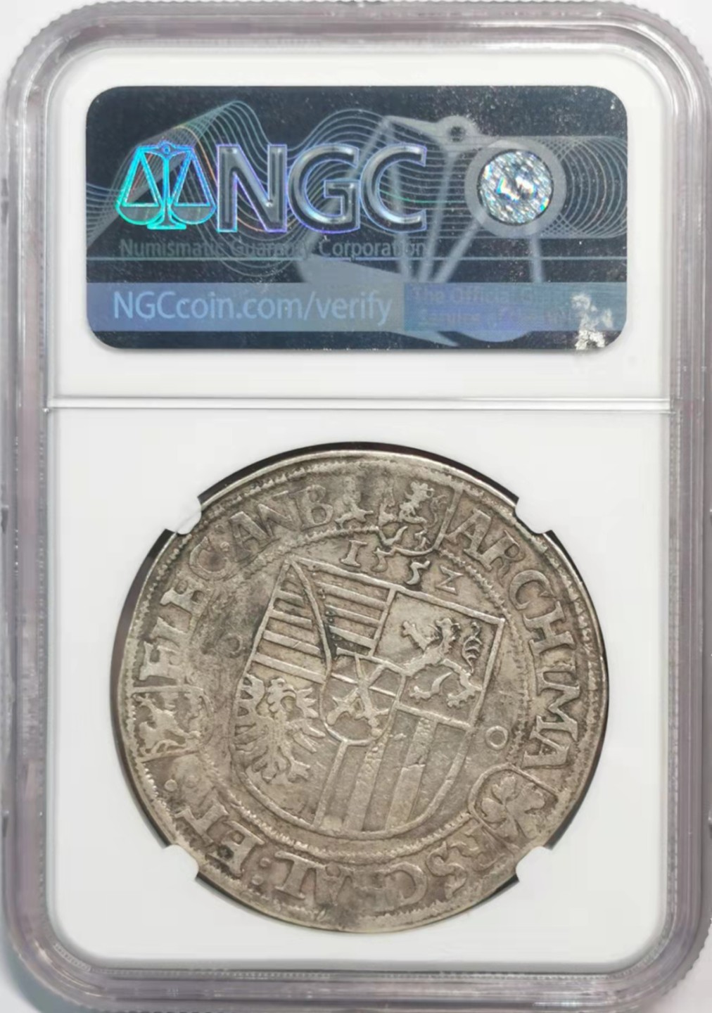 凡希社世界钱币微拍第一百九十一期 1552萨克森艾伯丁泰勒大银NGC-XF45