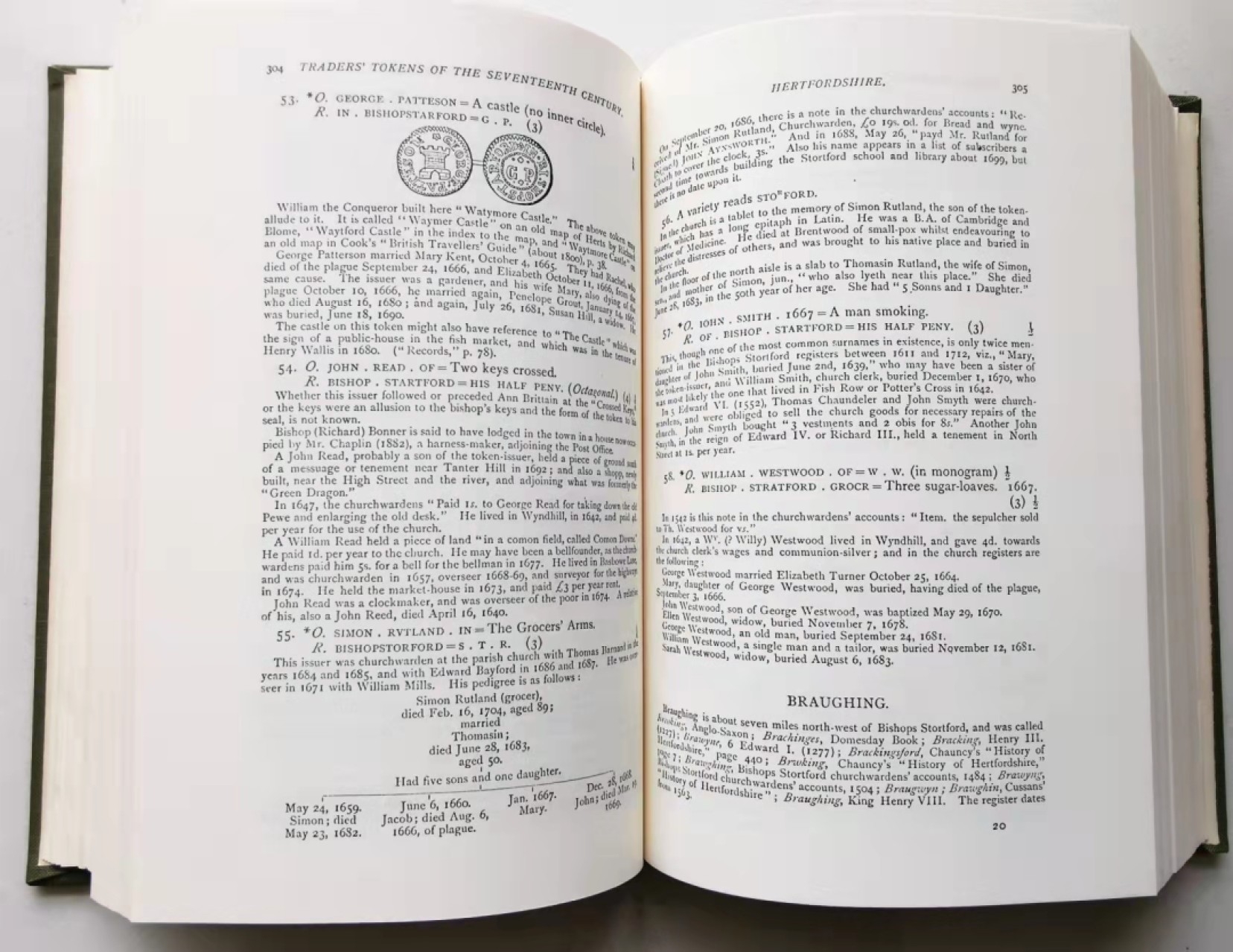 凡希社世界钱币微拍第一百九十一期 十七世纪英国贸易token两卷 八五品 1584页