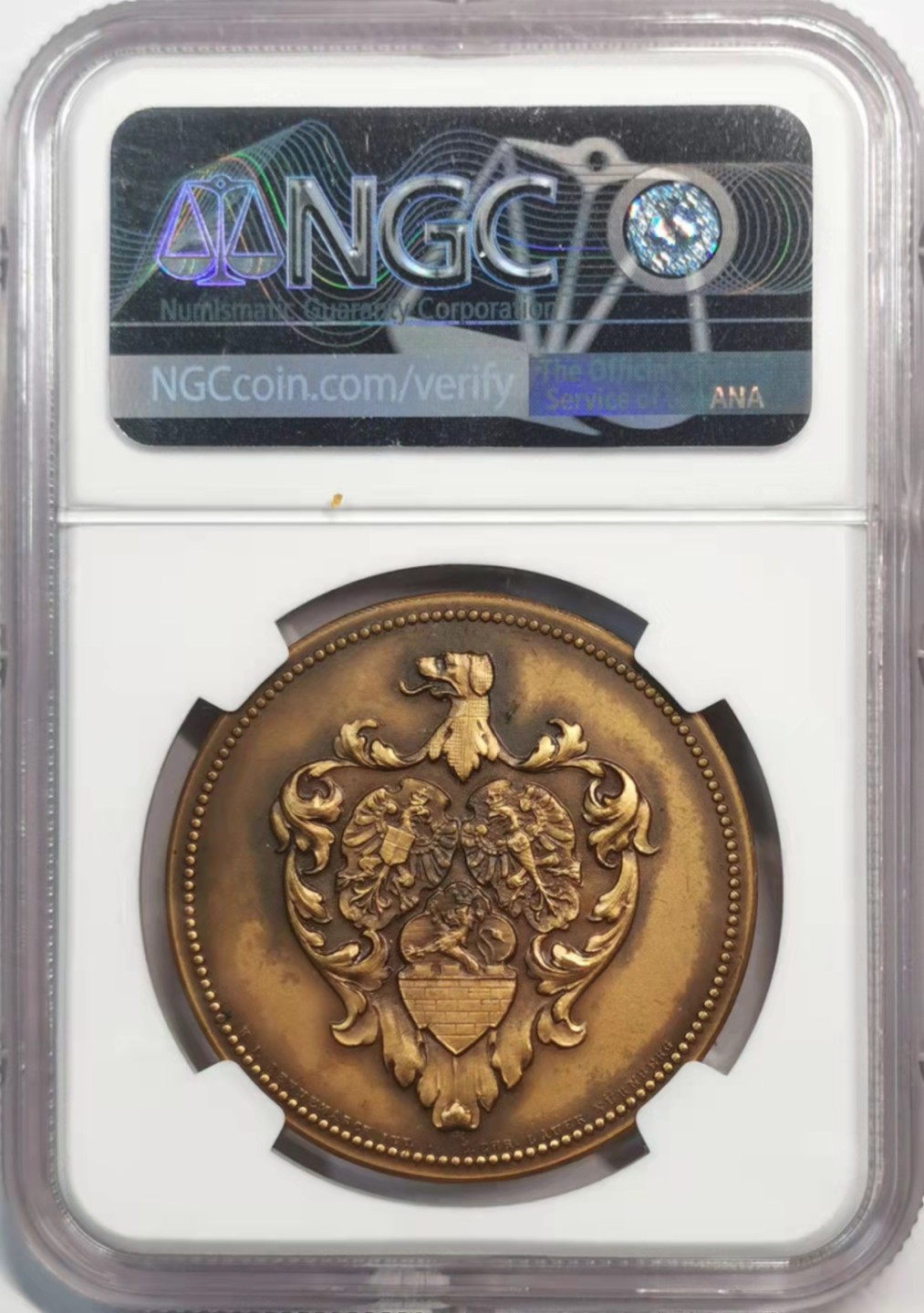 凡希社世界钱币微拍第一百九十一期 1910巴伐利亚纪念铜章NGC-MS62