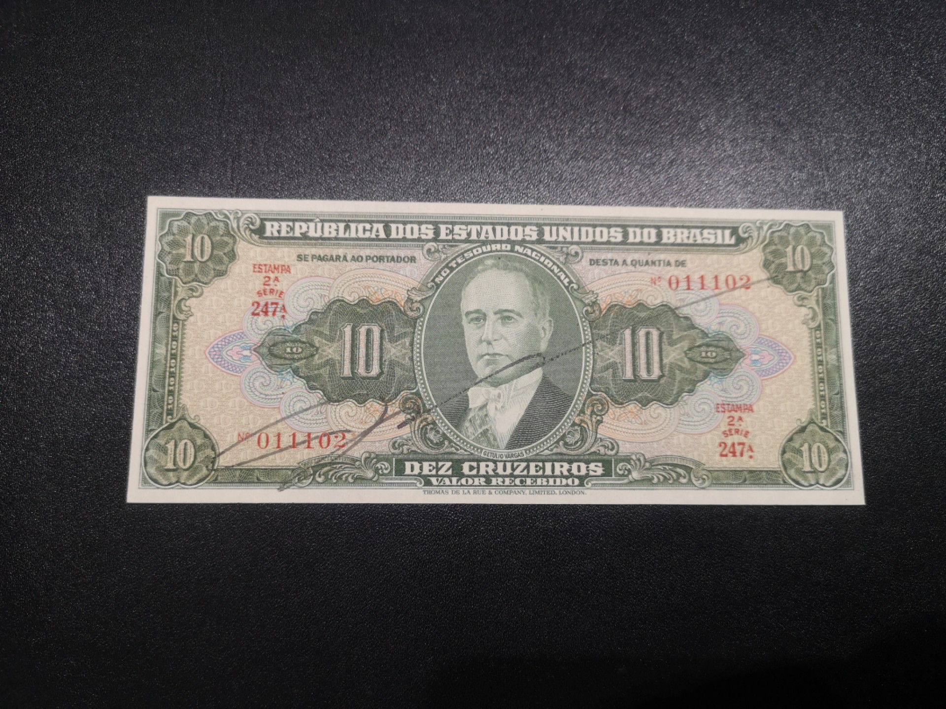 《外钞收藏家》第一百七十期拍卖（本期59件） 巴西10克鲁塞罗 手签版 全新（德纳罗版）