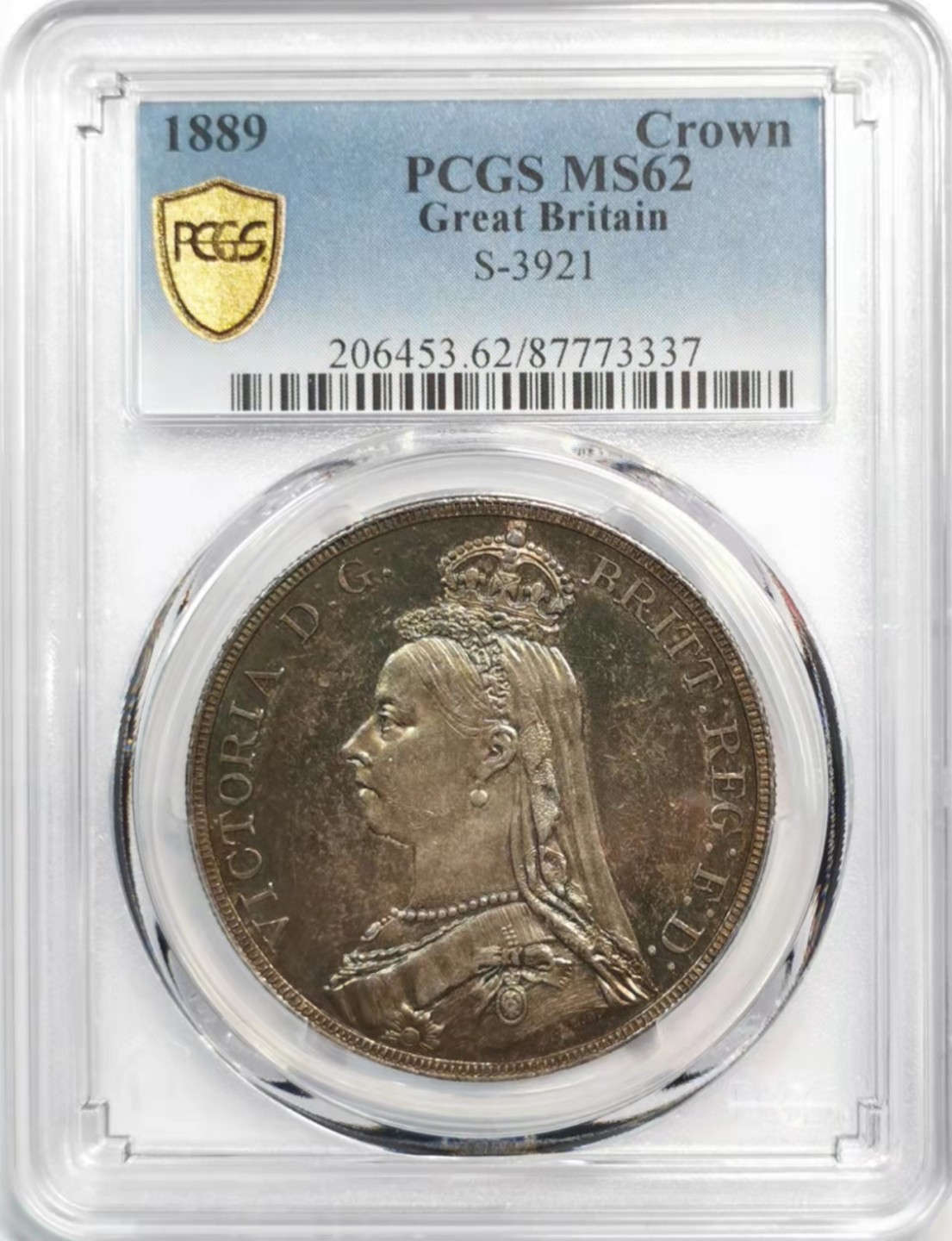 凡希社世界钱币微拍第一百九十一期 荐！1889英国老维高冠马剑PCGS-MS62包浆浓郁！