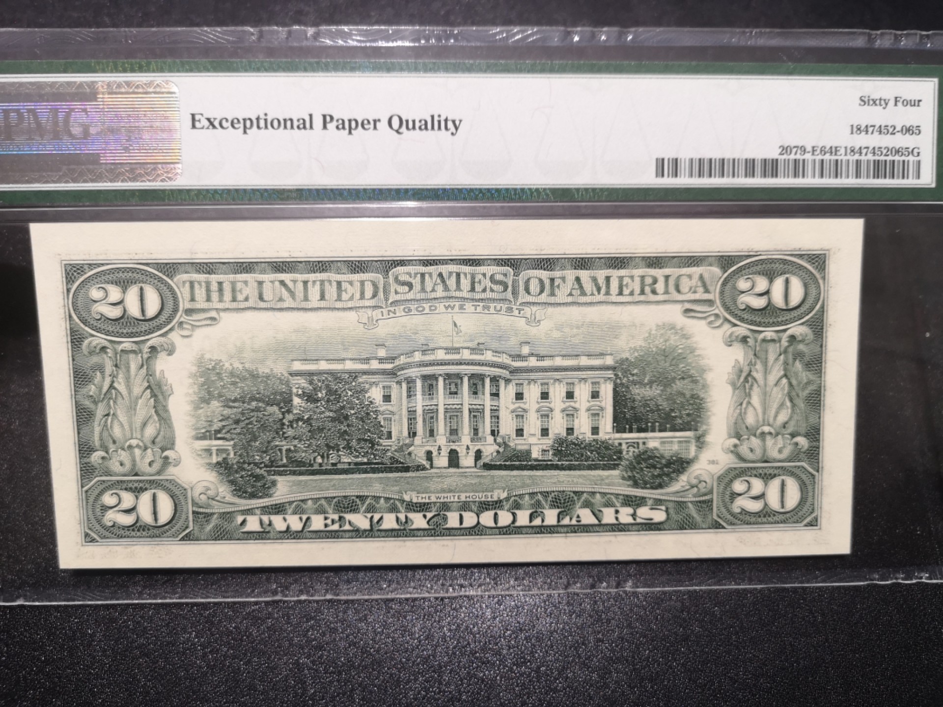 《外钞收藏家》第一百七十期拍卖（本期59件） 1993年小头版20美元 PMG64 超小号90号