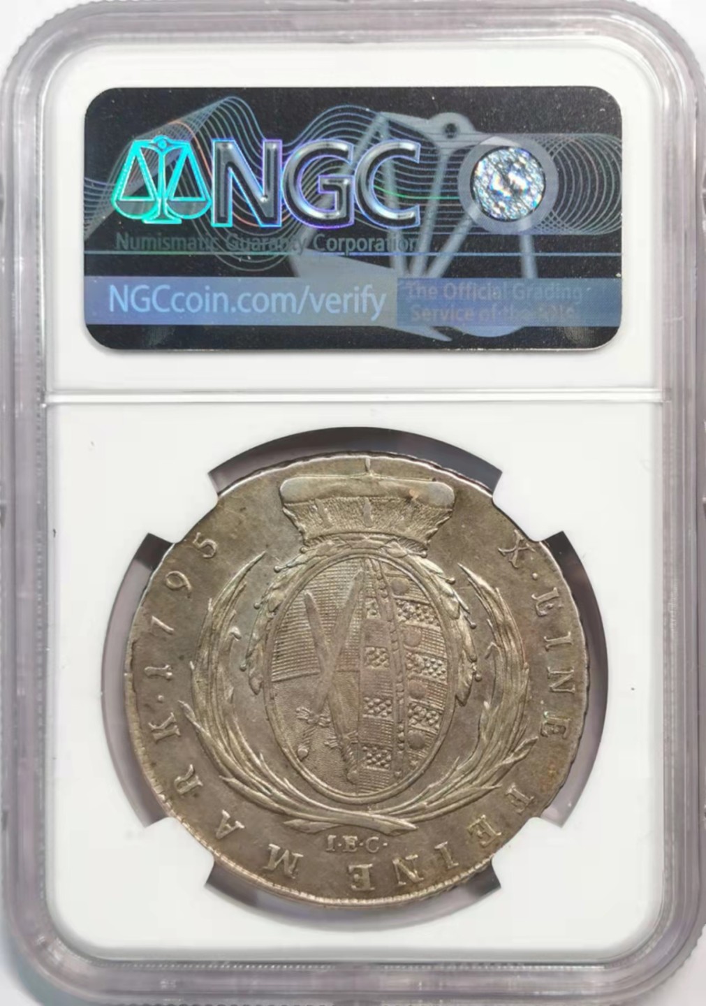 凡希社世界钱币微拍第一百九十一期 1795萨克森奥古斯特泰勒大银NGC-AUD