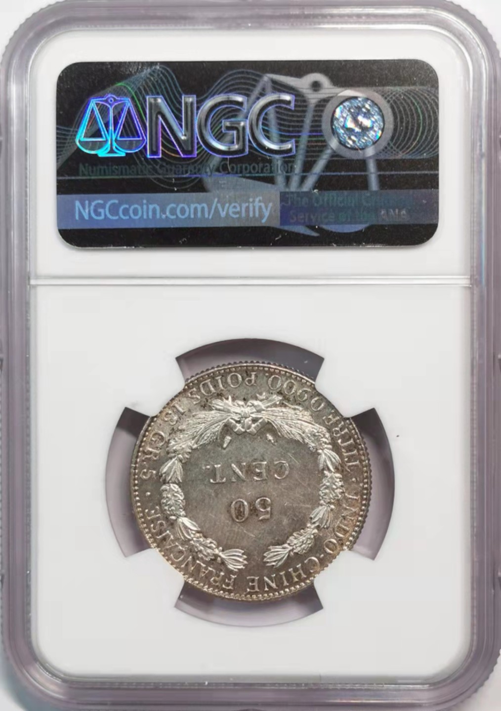 凡希社世界钱币微拍第一百九十一期 1936法属印度支那50分NGC-MS63