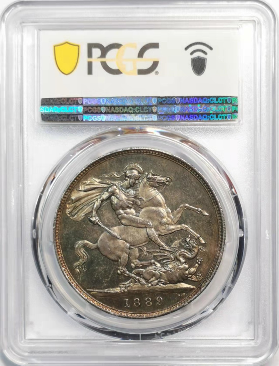凡希社世界钱币微拍第一百九十一期 荐！1889英国老维高冠马剑PCGS-MS62包浆浓郁！