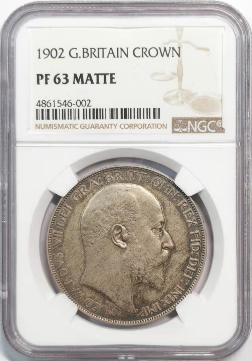 凡希社世界钱币微拍第一百九十一期 荐！1902英国爱七马剑大银NGC-PF63MATTE