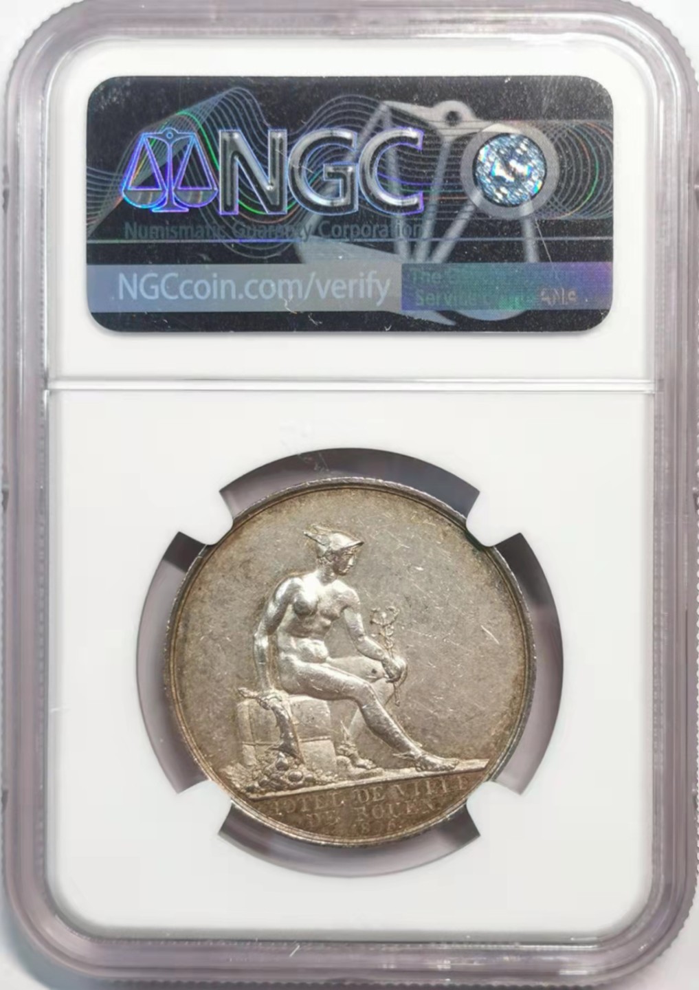 凡希社世界钱币微拍第一百九十一期 1806法国拿破仑纪念银章鲁昂市政厅NGC-MS61