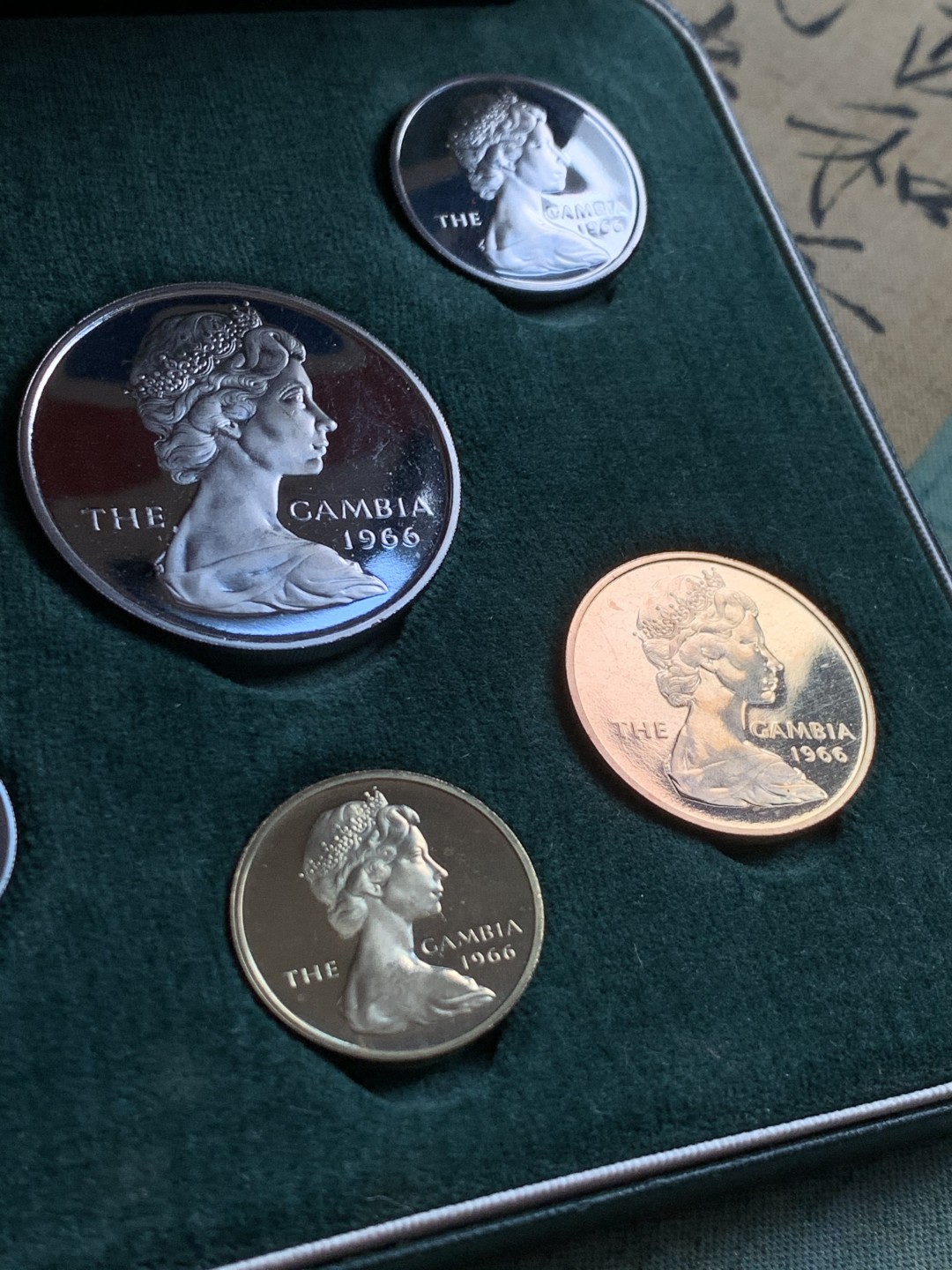 《竞宝斋》第38场-本周一 （全场顺丰包邮） 1966年 英属冈比亚动物版  6枚 精致套币