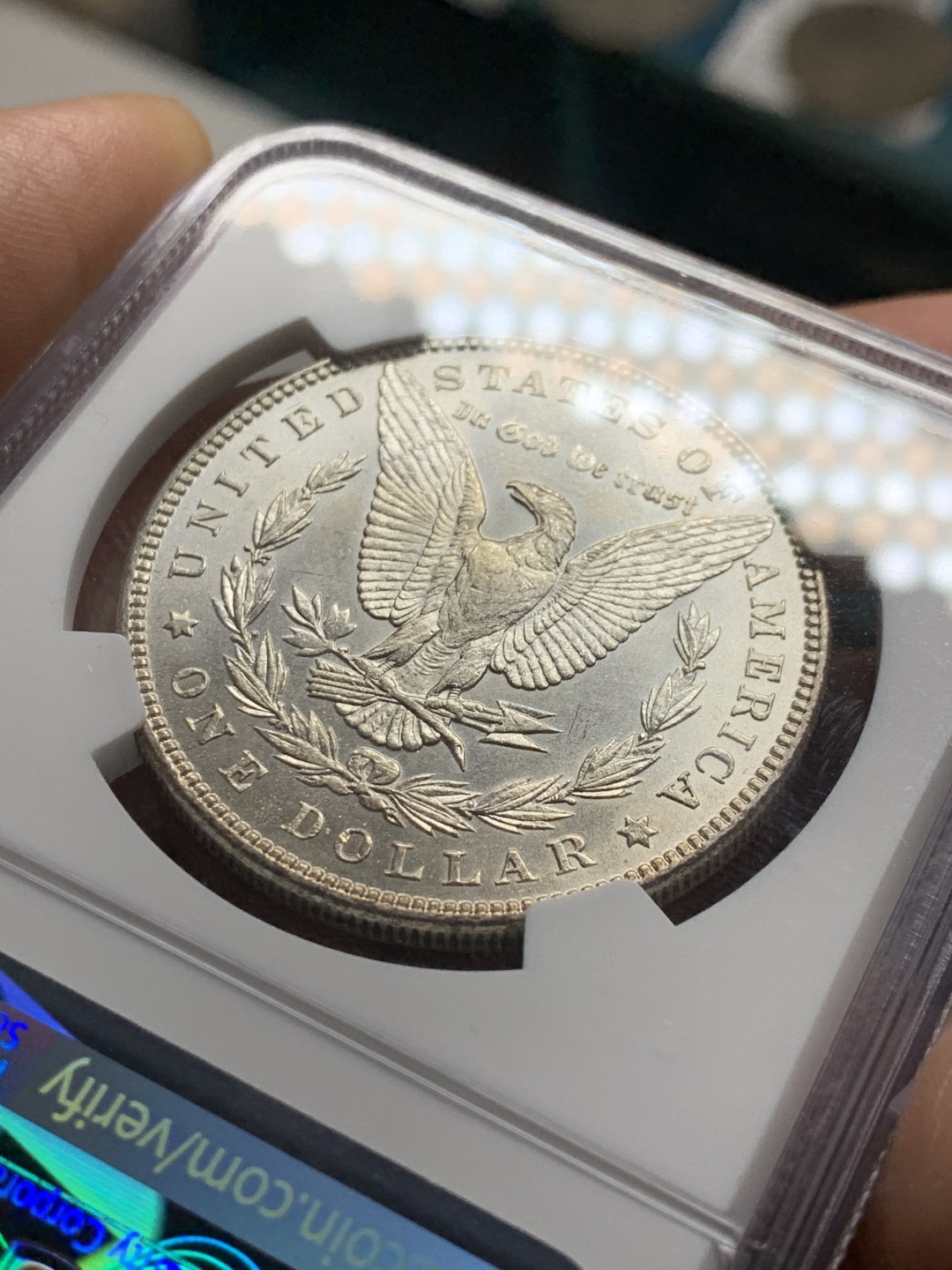 《竞宝斋》第38场-本周一 （全场顺丰包邮） NGC-MS62 美国 1887年 1元 摩根银币