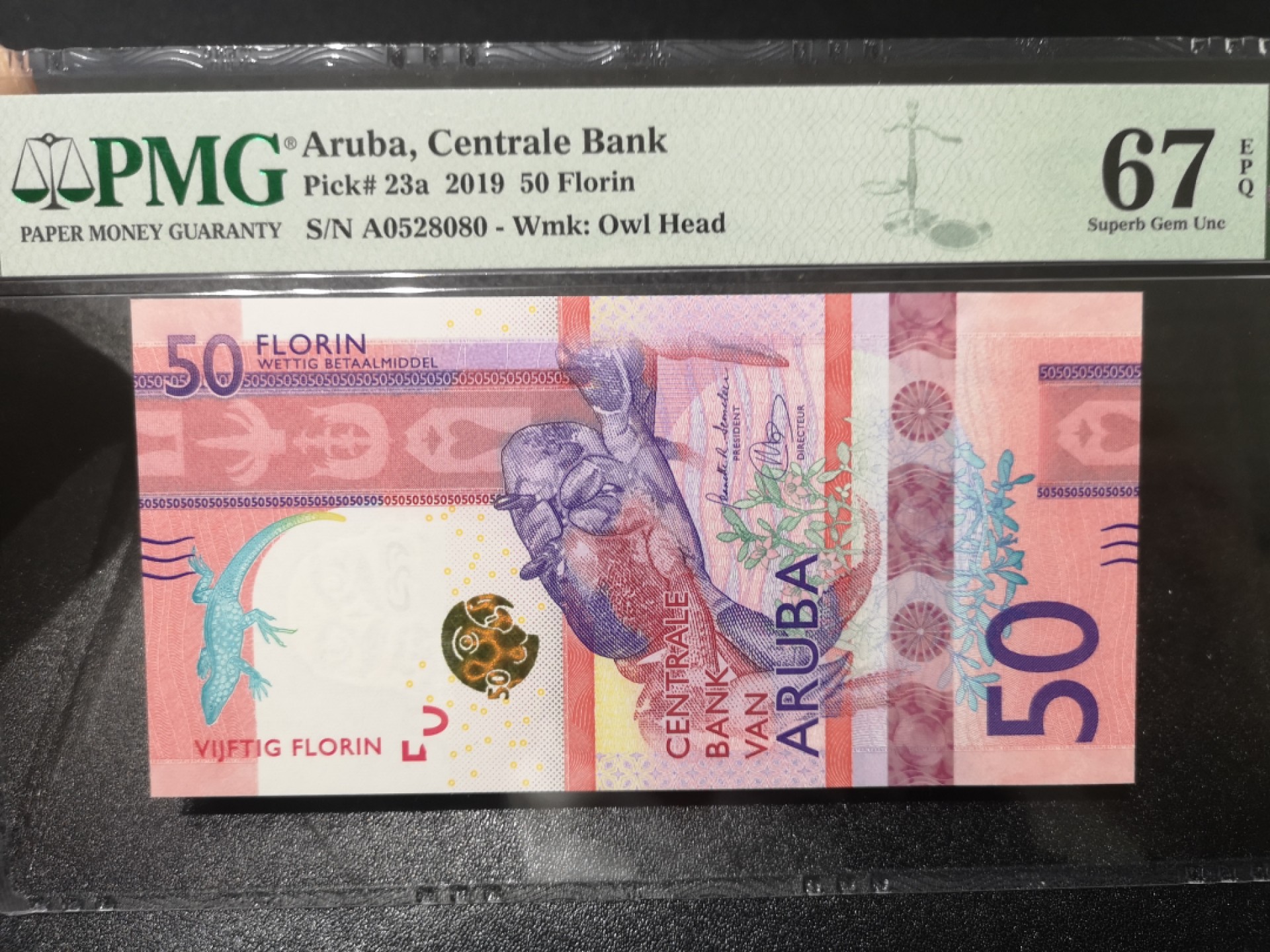 《外钞收藏家》第一百七十期拍卖（本期59件） 2019年阿鲁巴50 PMG67 高分 无47