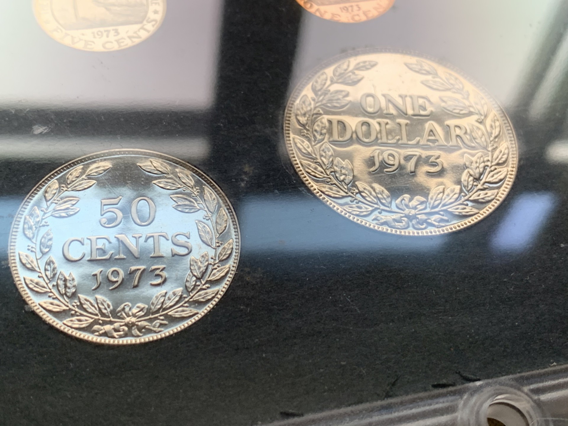 《竞宝斋》第38场-本周一 （全场顺丰包邮） 利比里亚1973年原装6枚精制套币 原汁原味原包装好品相