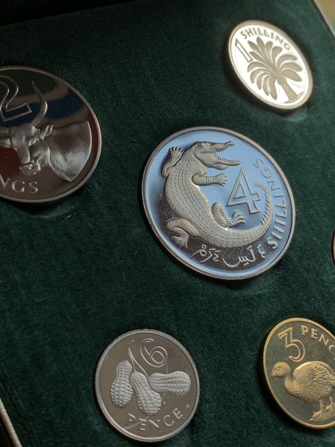 《竞宝斋》第38场-本周一 （全场顺丰包邮） 1966年 英属冈比亚动物版  6枚 精致套币