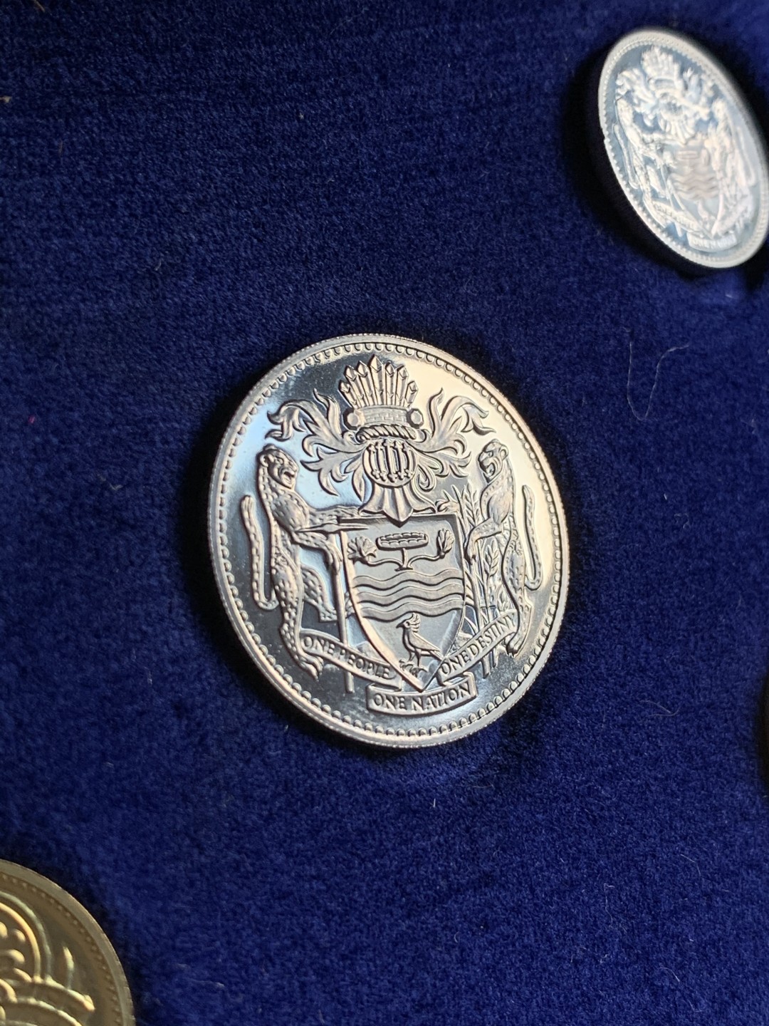 《竞宝斋》第38场-本周一 （全场顺丰包邮） （2套一组）1967年 圭亚那 套币 6枚 一元为1970年纪念币