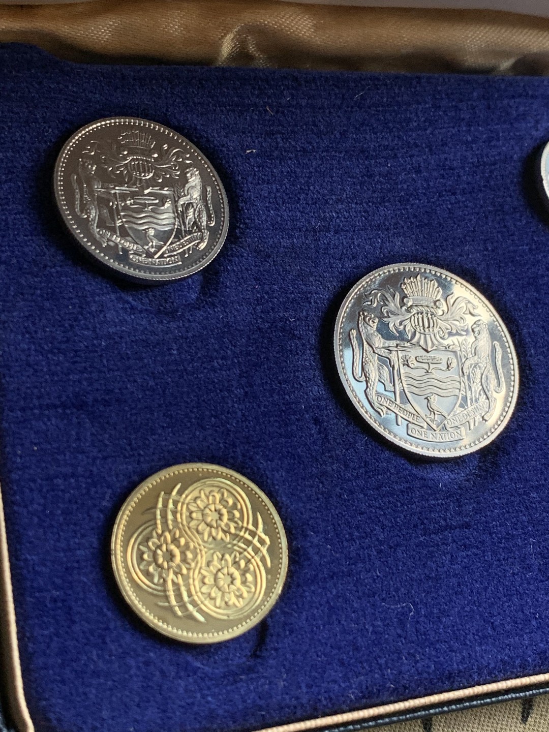 《竞宝斋》第38场-本周一 （全场顺丰包邮） （2套一组）1967年 圭亚那 套币 6枚 一元为1970年纪念币