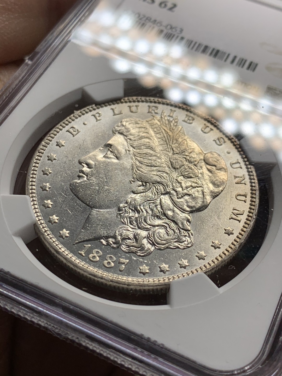 《竞宝斋》第38场-本周一 （全场顺丰包邮） NGC-MS62 美国 1887年 1元 摩根银币