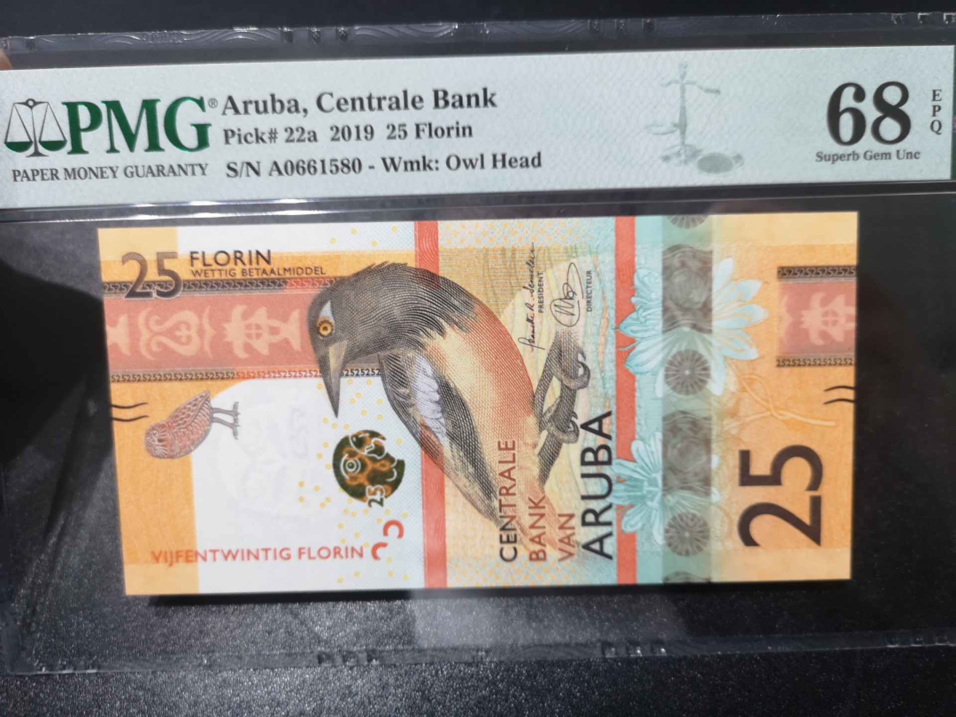 《外钞收藏家》第一百七十期拍卖（本期59件） 2019年阿鲁巴25 PMG68 超高分 无47