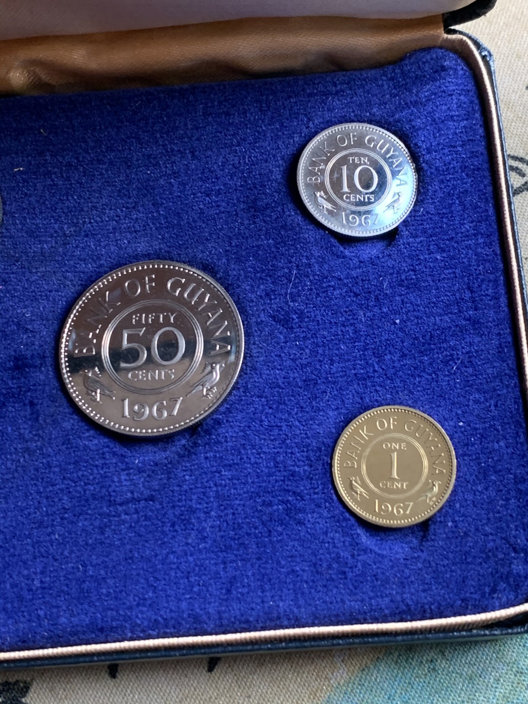 《竞宝斋》第38场-本周一 （全场顺丰包邮） （2套一组）1967年 圭亚那 套币 6枚 一元为1970年纪念币