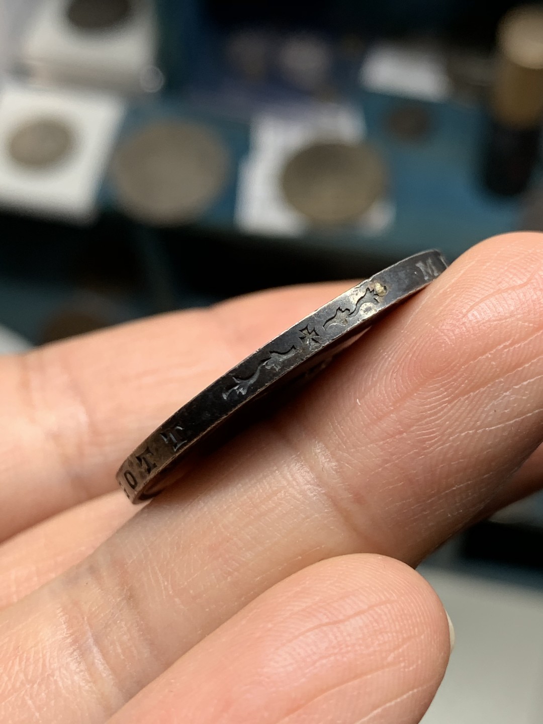 《竞宝斋》第38场-本周一 （全场顺丰包邮） 普鲁士1871年纪念普法战争胜利1泰勒银币 UNC品质 全黑入骨包浆